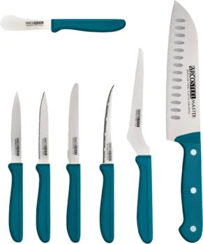 סט 7 סכינים מסדרת Arcosteel Pro - צבע טורקיז