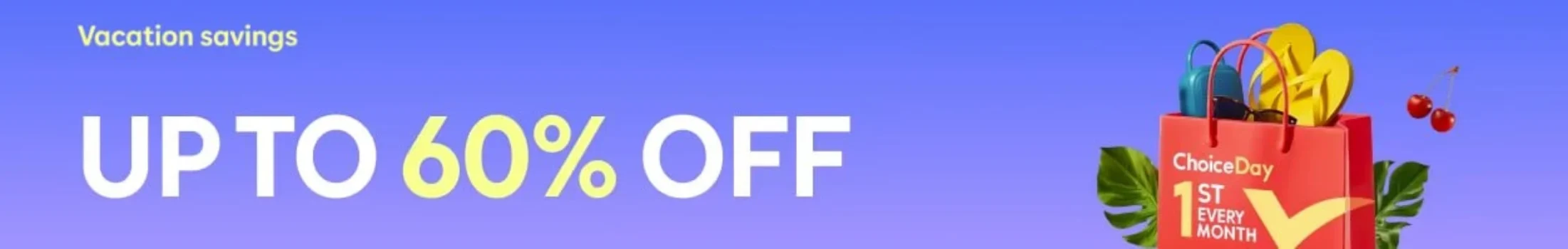 סייל Aliexpress Vacation Saving